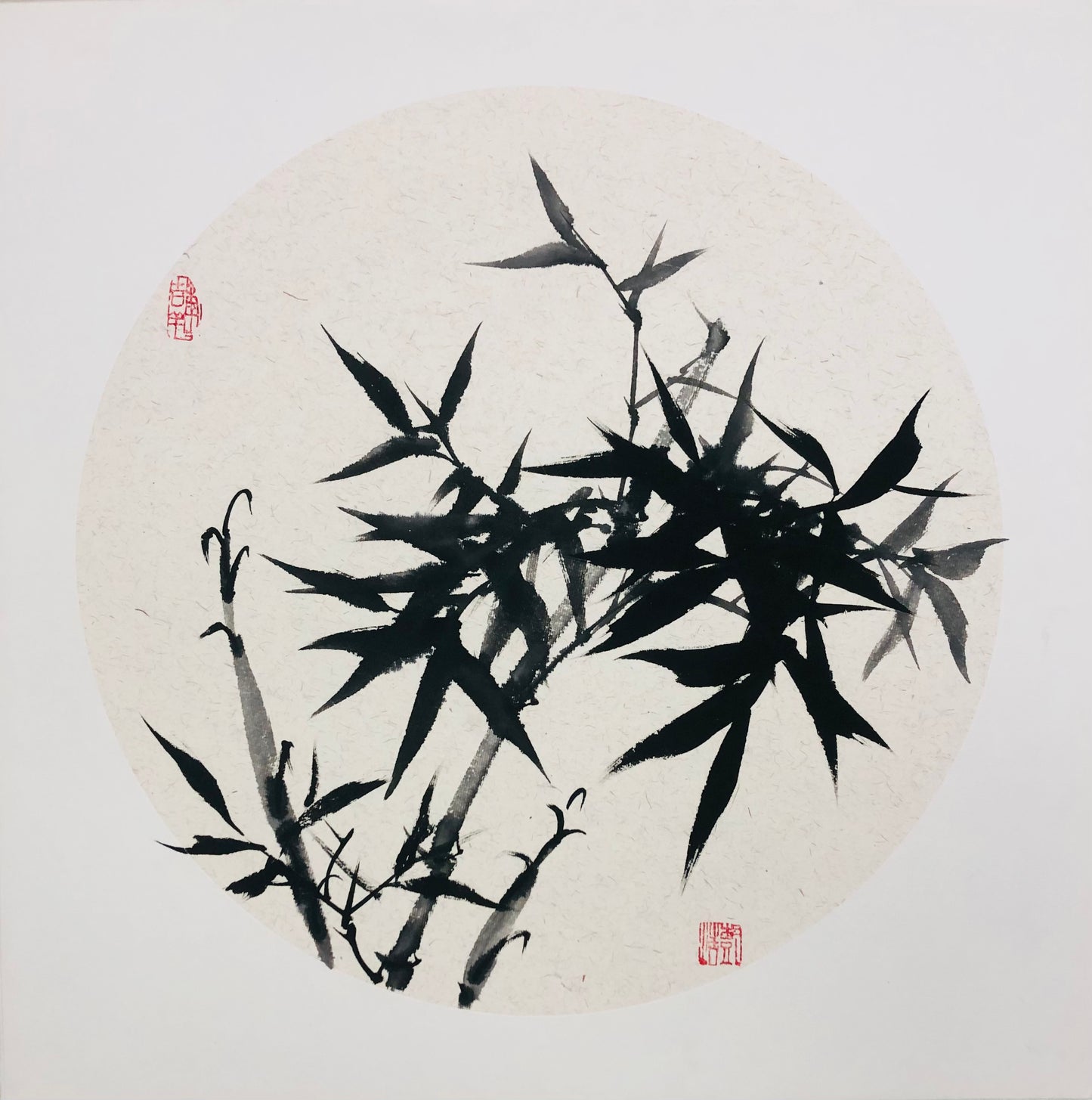 Hand-Painted Bamboo Painting – Traditional Chinese Xieyi Ink Art (50×50cm)