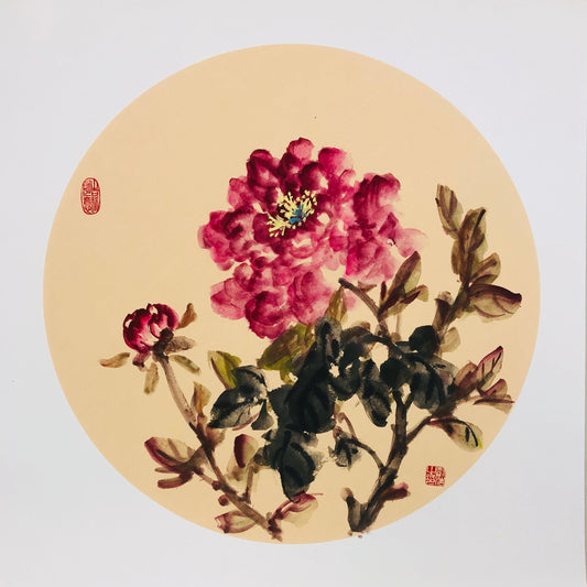 Delicate Traditional Chinese Painting of Peony